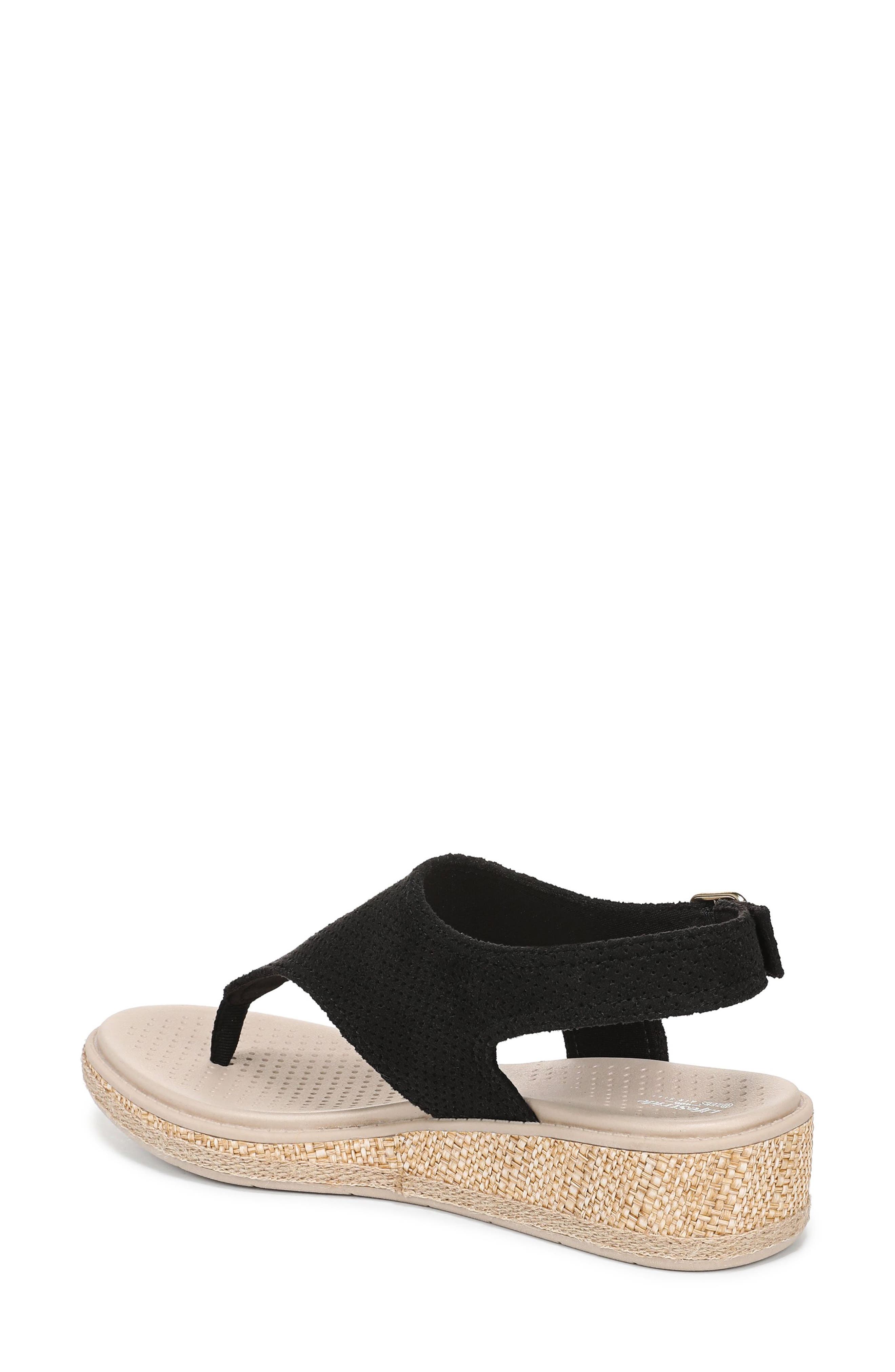 LifeStride Beachy Platform Sandal, Alternate, color, Black