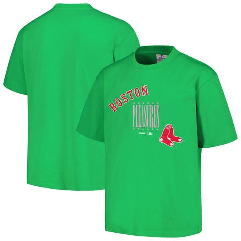 Men's PLEASURES  Green Boston Red Sox Repurpose T-Shirt