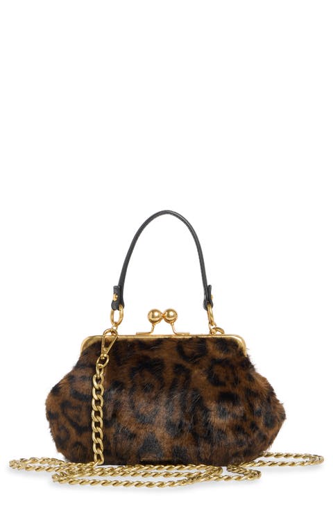 Faux Fur Frame Handbag