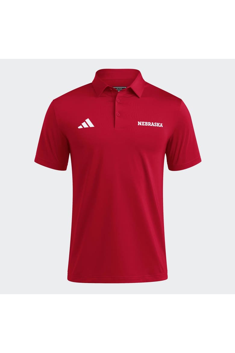 Men's adidas Red Nebraska Huskers Ultimate 365 Solid Polo, Main, color, Red