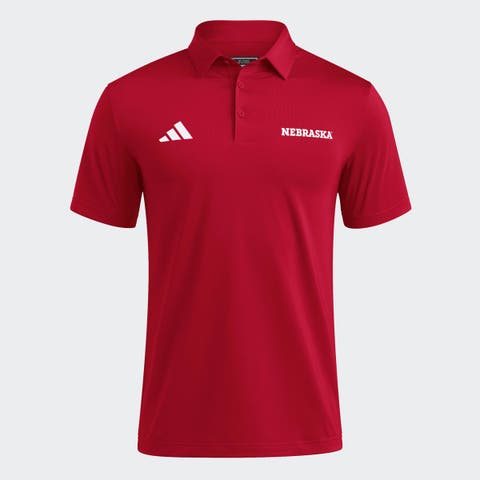 Men's adidas Red Nebraska Huskers Ultimate 365 Solid Polo