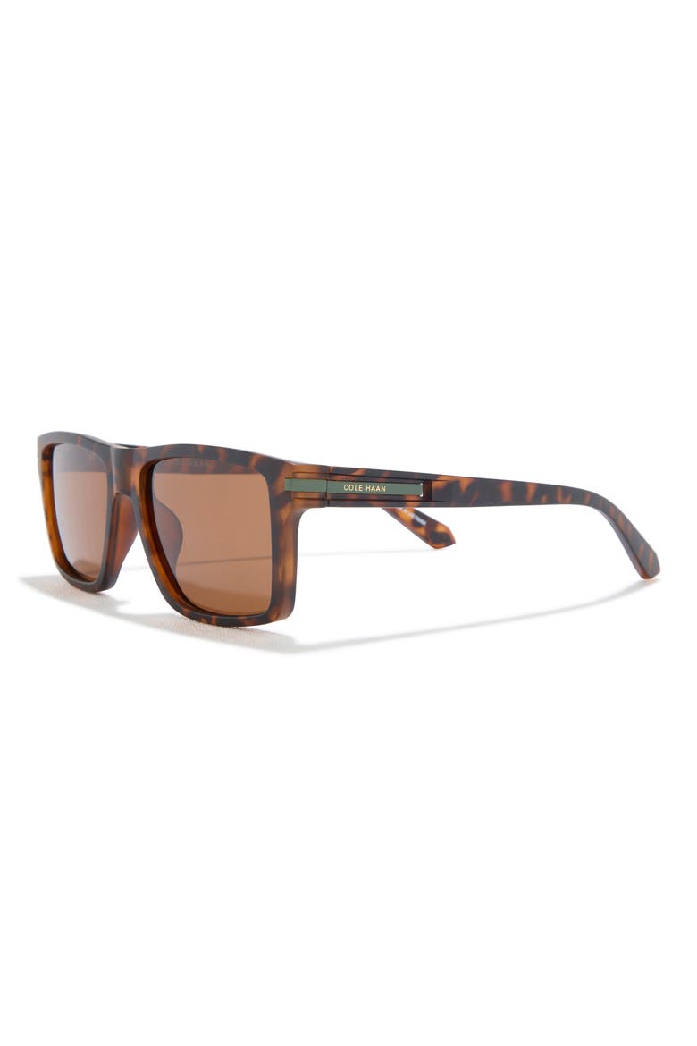 54mm Rectangular Sunglasses, Alternate, color, TORTOISE