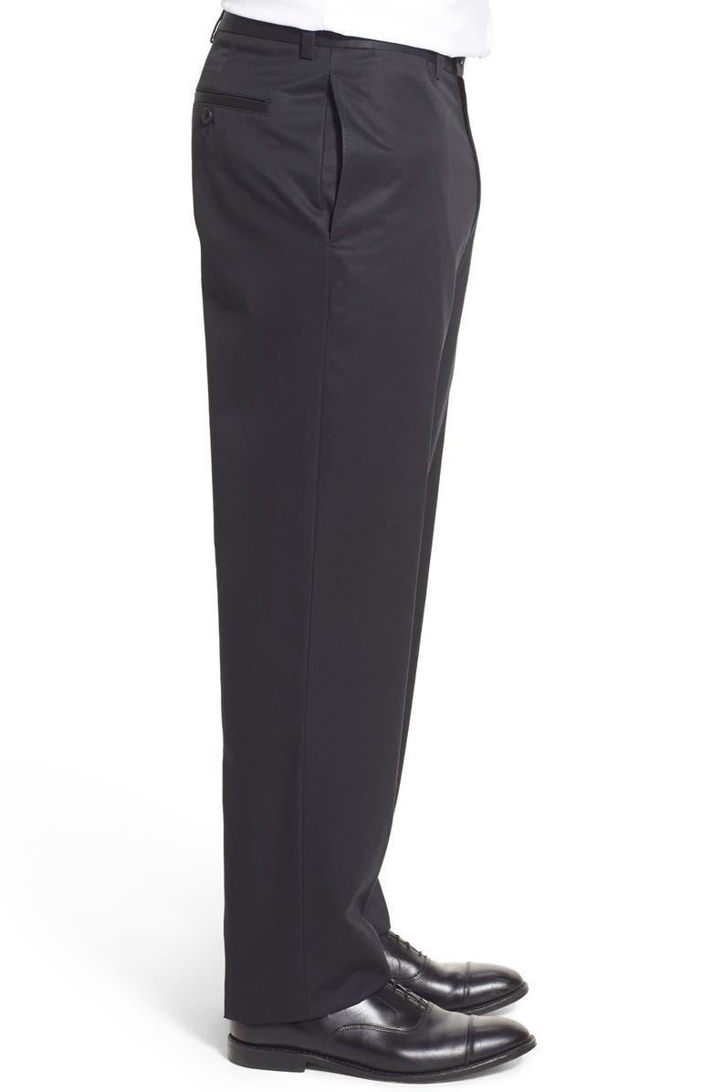 Nordstrom Men's Shop Smartcare<sup>™</sup> Classic Supima<sup>®</sup> Cotton Flat Front Trousers, Alternate, color, 