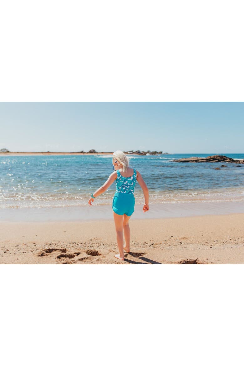 Girls Soft Stretch UPF 50+ Swim Short, Alternate, color, Black