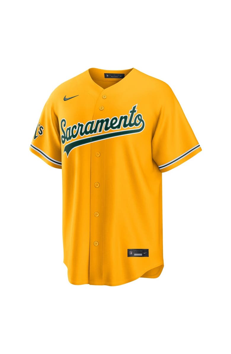 Nike Men's Nike Nick Kurtz Gold Athletics Alternate Stadium Jersey, Alternate, color, Gold
