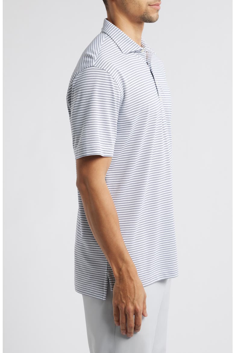 Stetsons Stripe Performance Jersey Polo, Alternate, color, NAVY