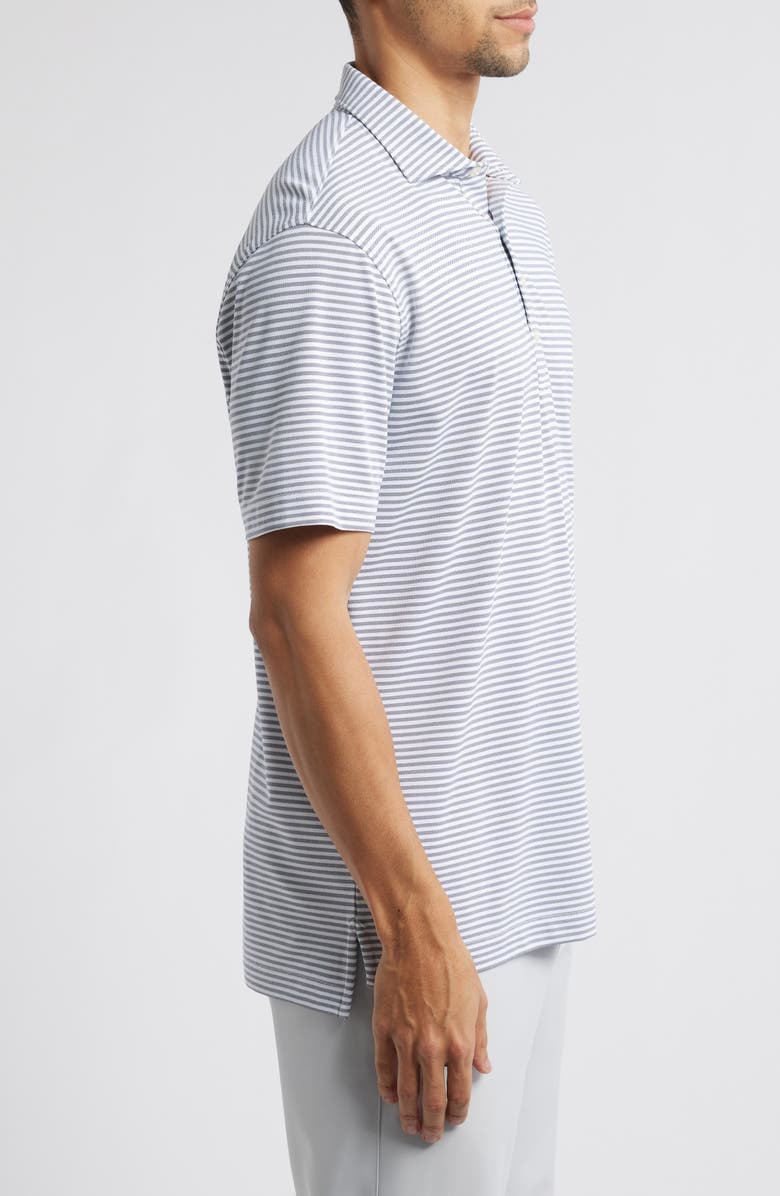 johnnie-O Stetsons Stripe Performance Polo, Alternate, color, Navy