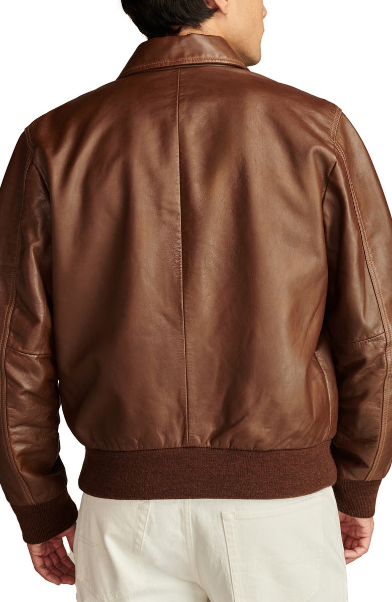 Lucky Brand A-2 Leather Flight Jacket, Alternate, color, 