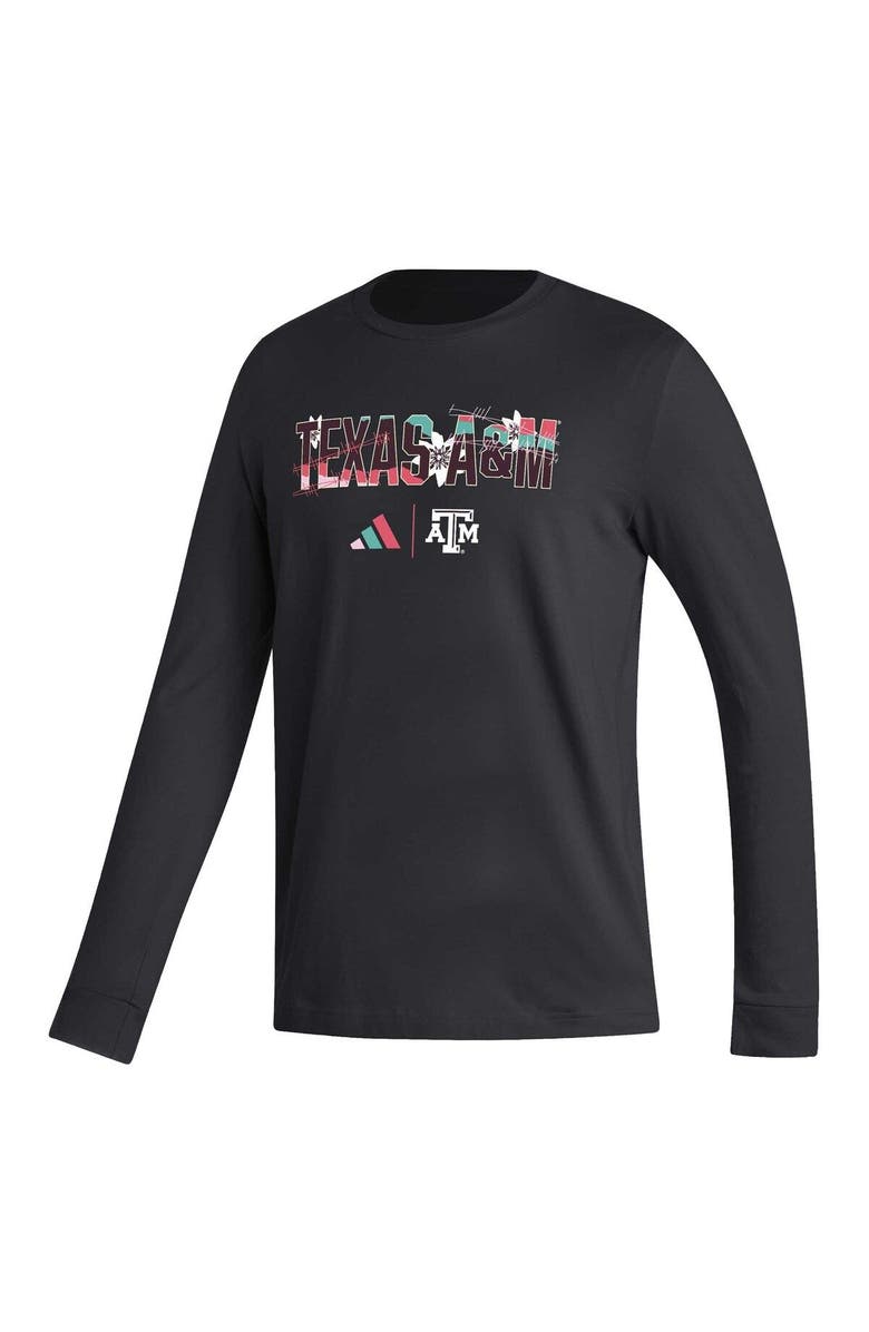 adidas Men's adidas Black Texas A&M Aggies Honoring Black Excellence Long Sleeve T-Shirt, Alternate, color, Black