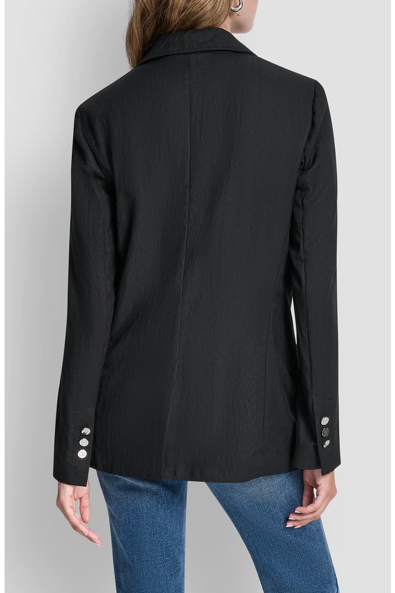 Zigzag Stitch Blazer, Alternate, color, BLACK