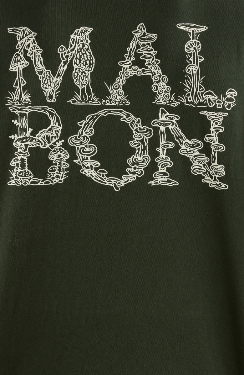 Malbon Golf Gorse Foraging Cotton Graphic T-Shirt, Alternate, color, Olivine