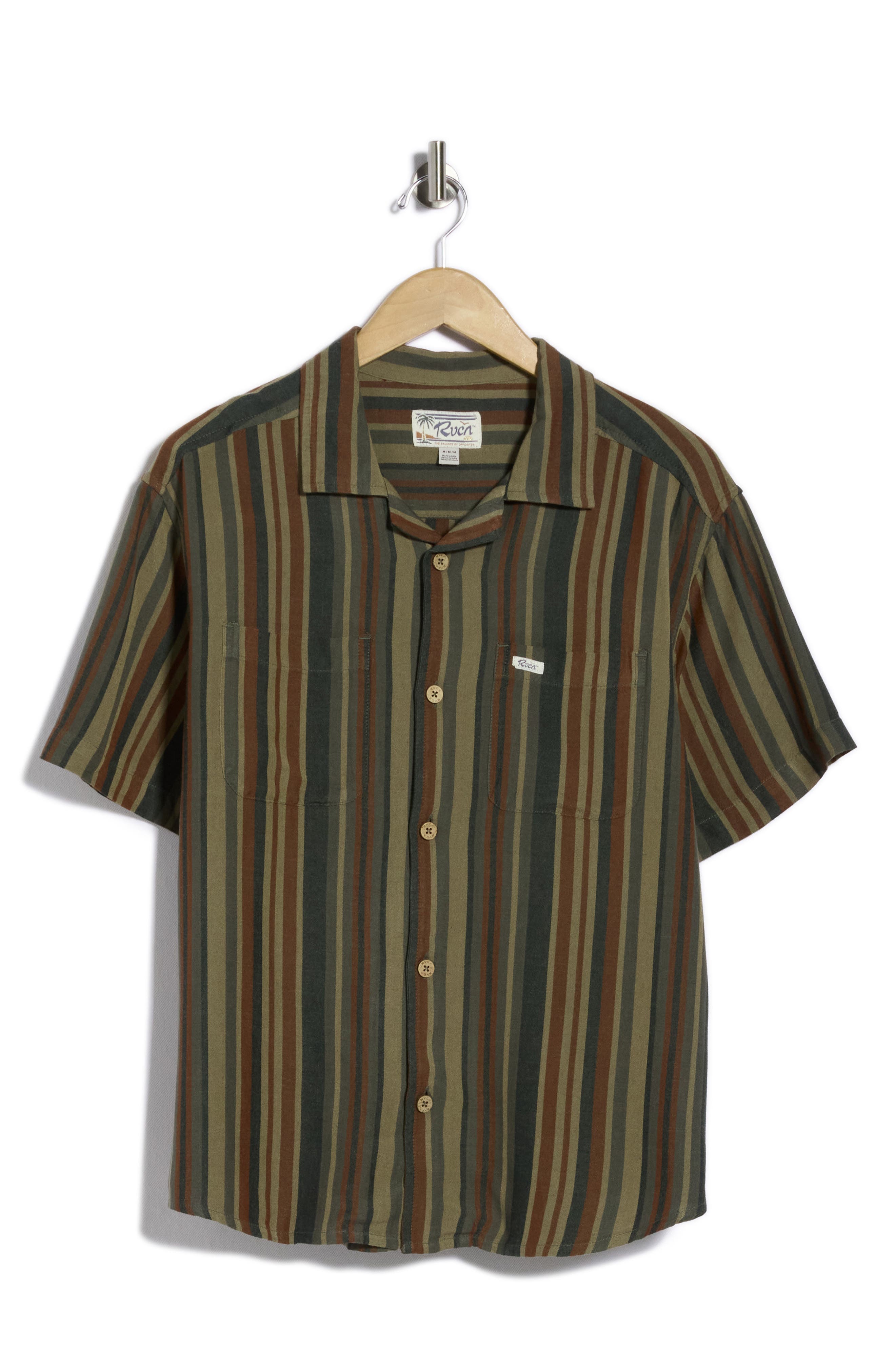 Exotica Stripe Short Sleeve Button-Up Shirt