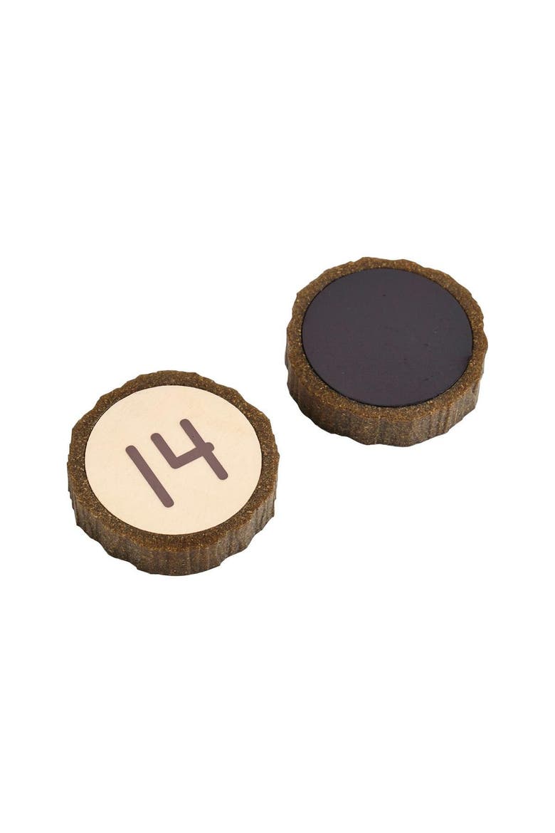 Magnetic Wood Cookie Counters - 21 Pieces, Alternate, color, Brown