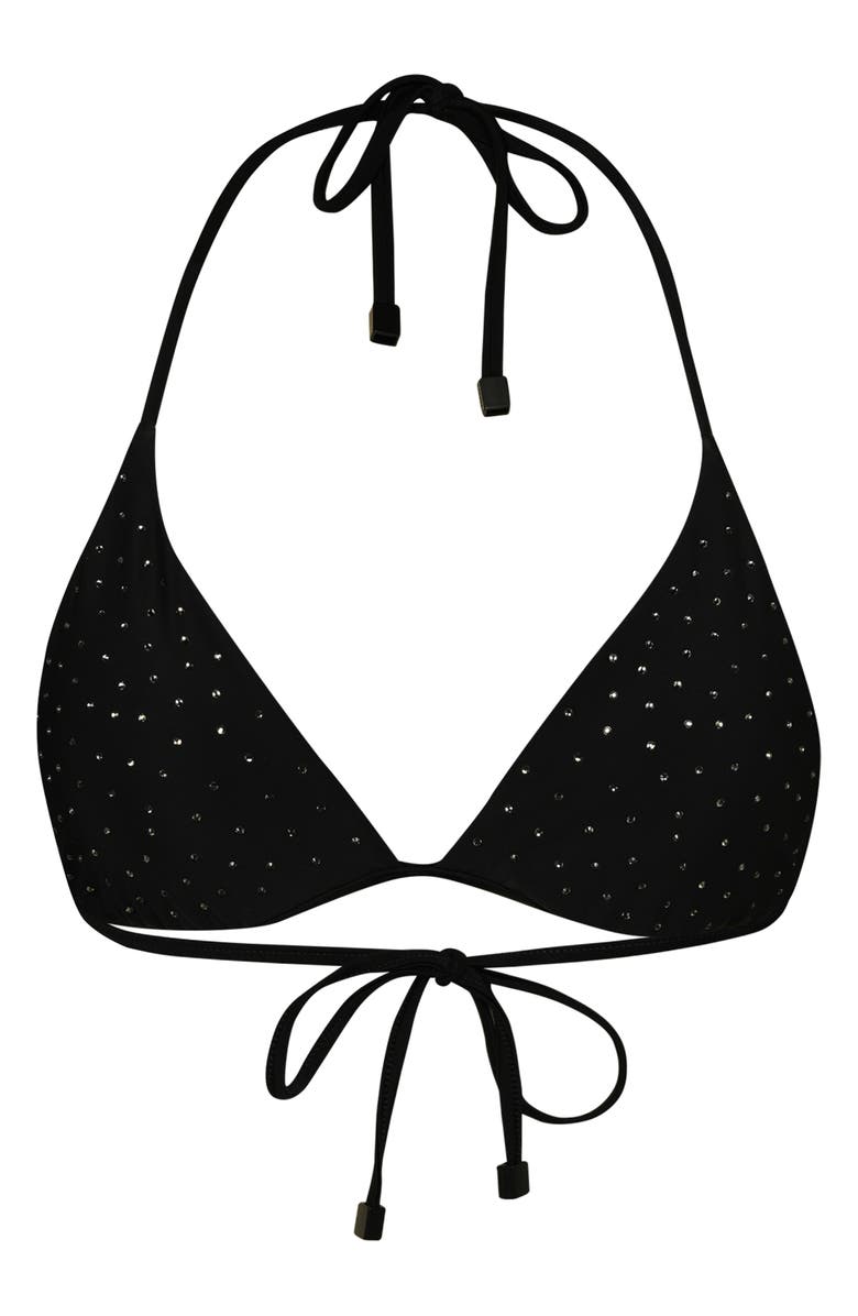 L'AGENCE Annabelle Shine Triangle Bikini Top, Alternate, color, 
