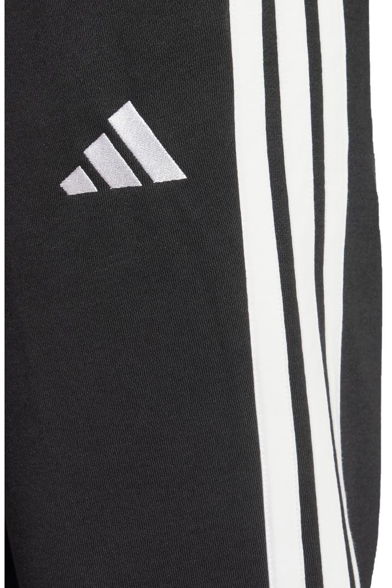 Essentials 3-Stripes Fleece Sweatpants, Alternate, color, BLACK/WHIT