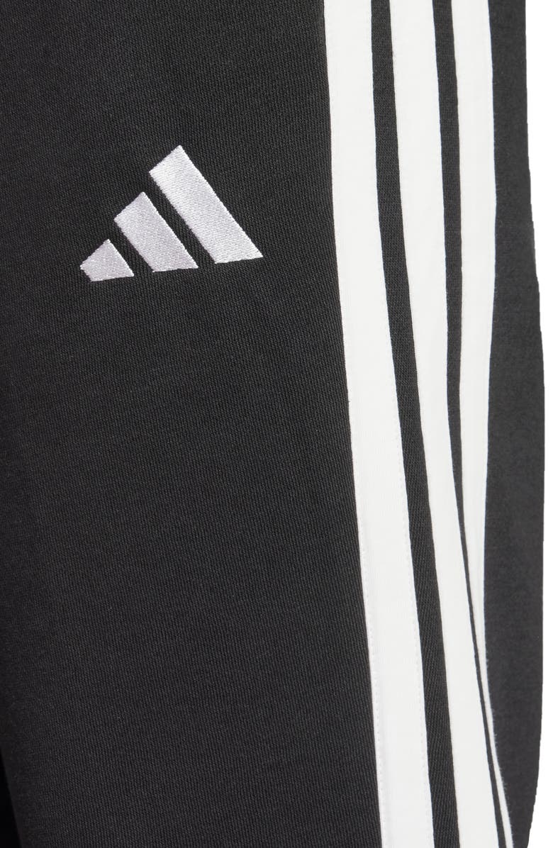 adidas Essentials 3-Stripes Fleece Sweatpants, Alternate, color, Black/ White