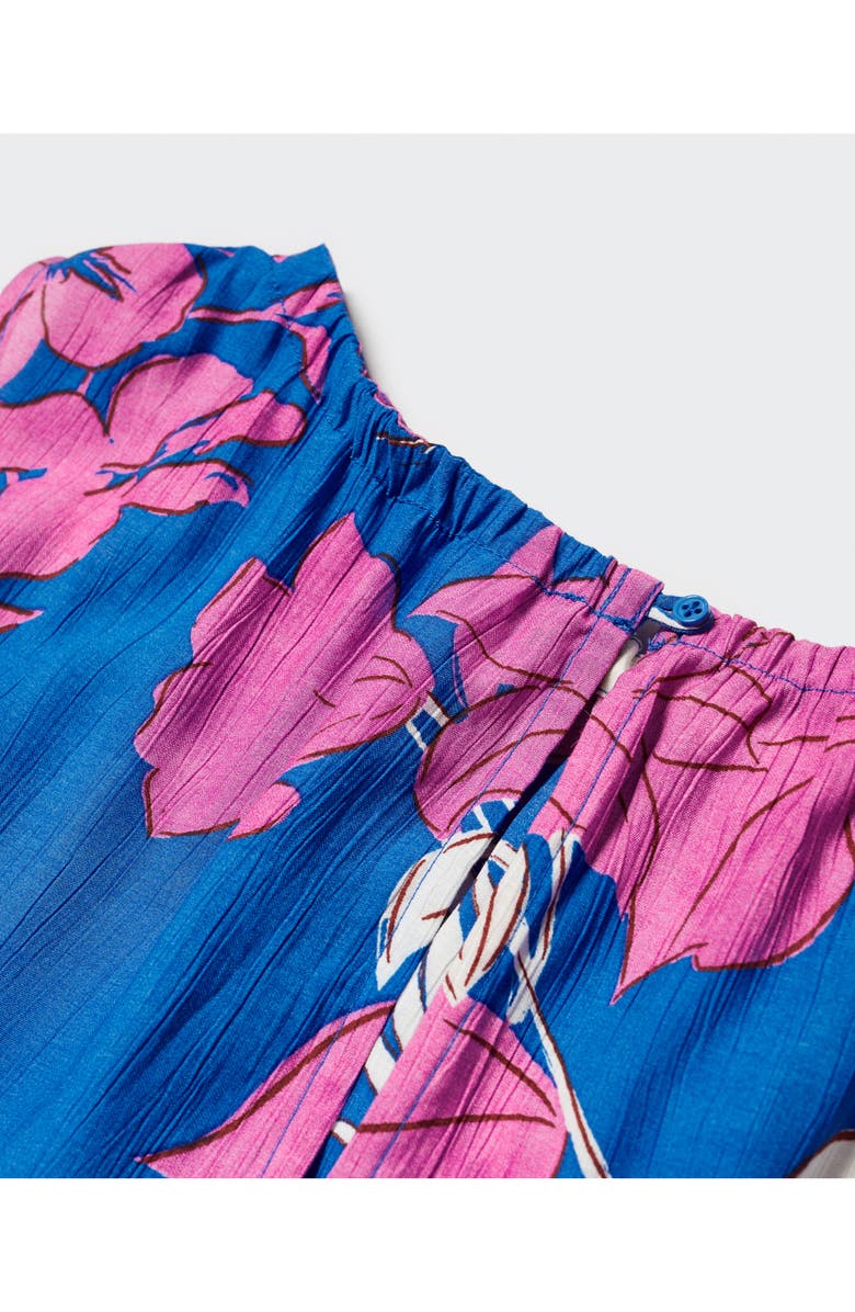 MANGO Floral Cutout Midi Dress, Alternate, color, 