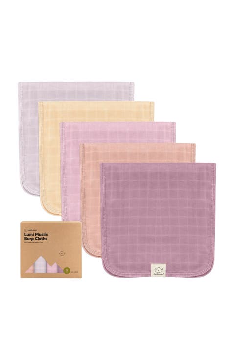 5-Pack Lumi Muslin Burp Cloths