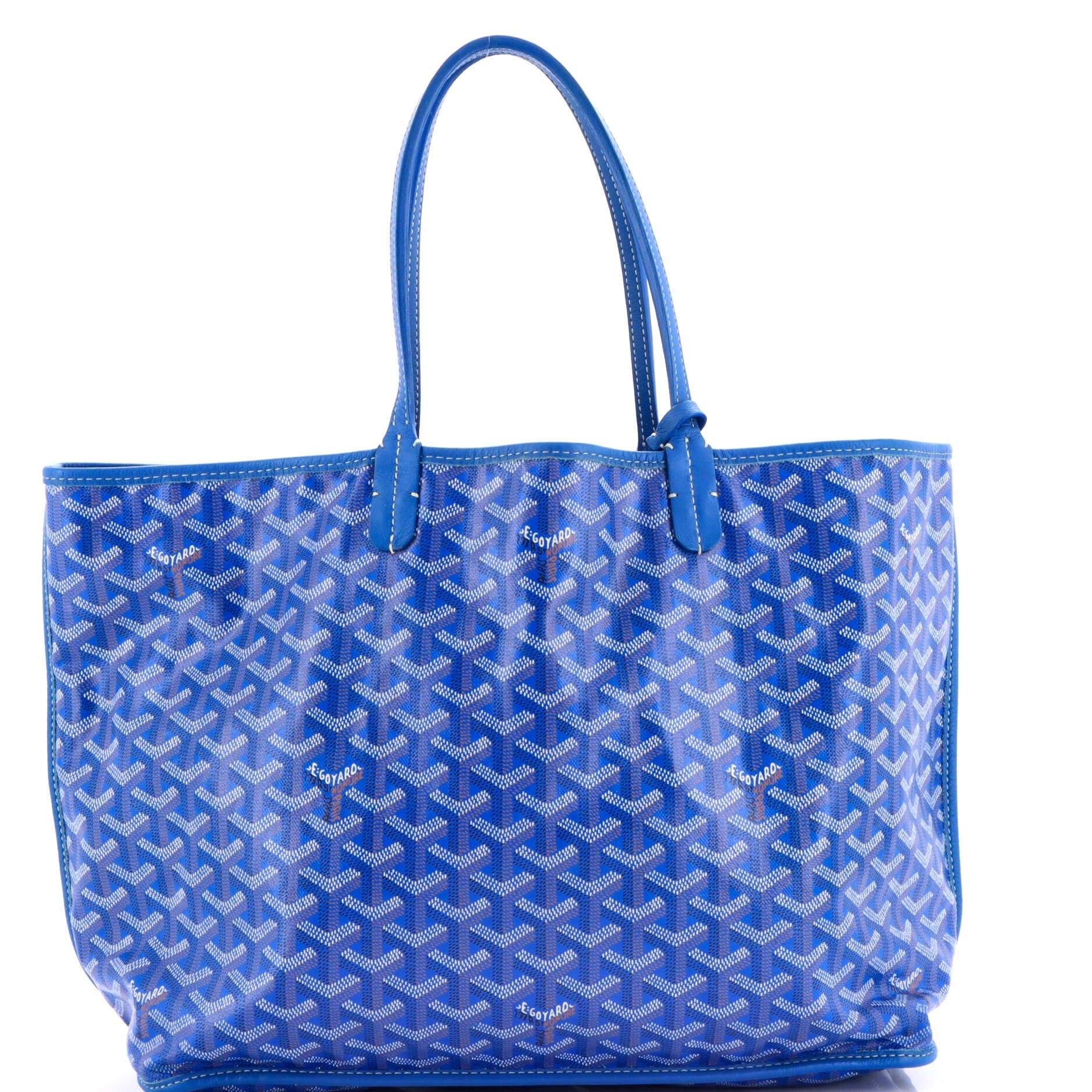 Pre-Owned Goyard Anjou Reversible Tote Coated Canvas PM, Main, color, Blue