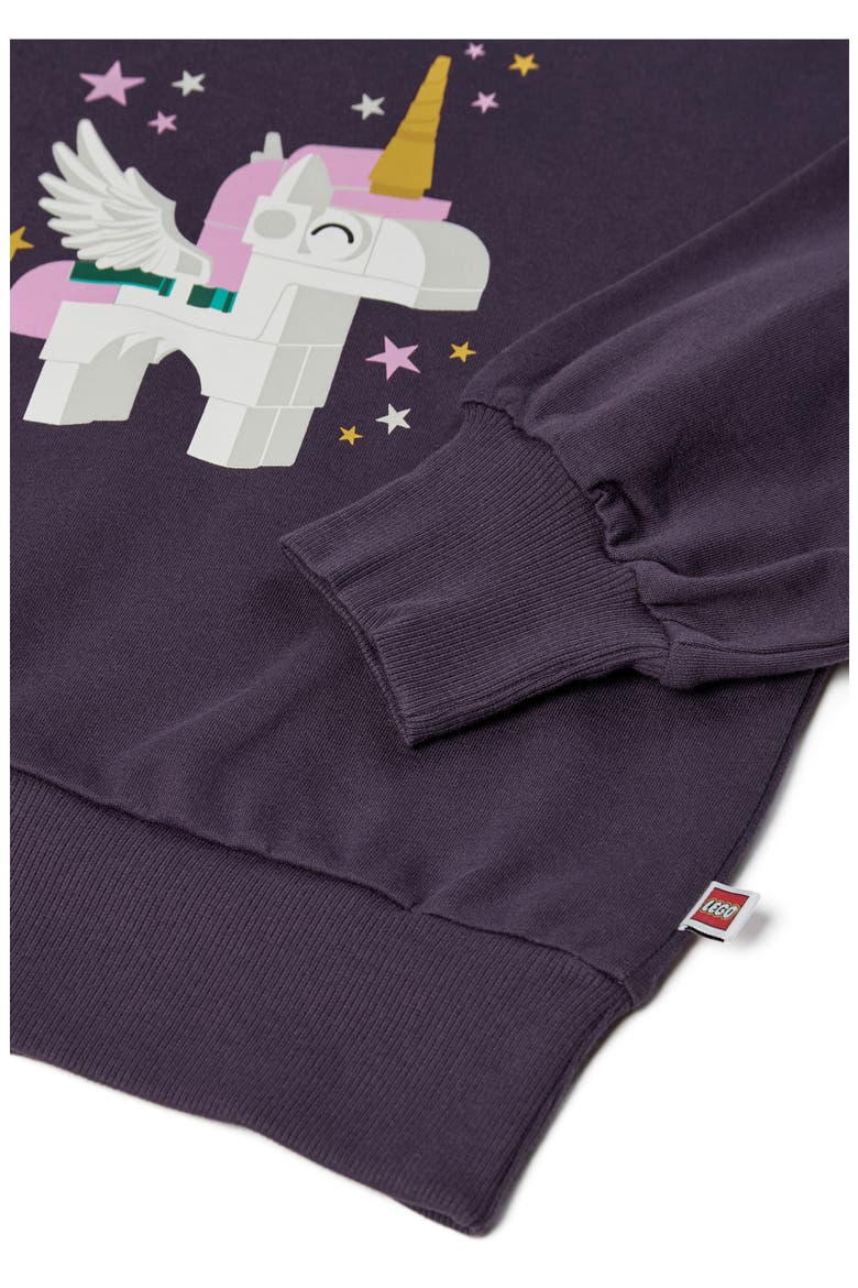 Kids' Unicorn Graphic Sweatshirt, Alternate, color, PURPLE