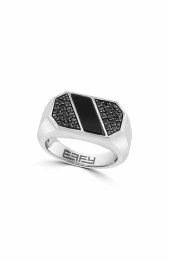 Sterling Silver Black Spinel & Onyx Ring