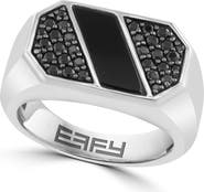 EFFY Sterling Silver Black Spinel & Onyx Ring