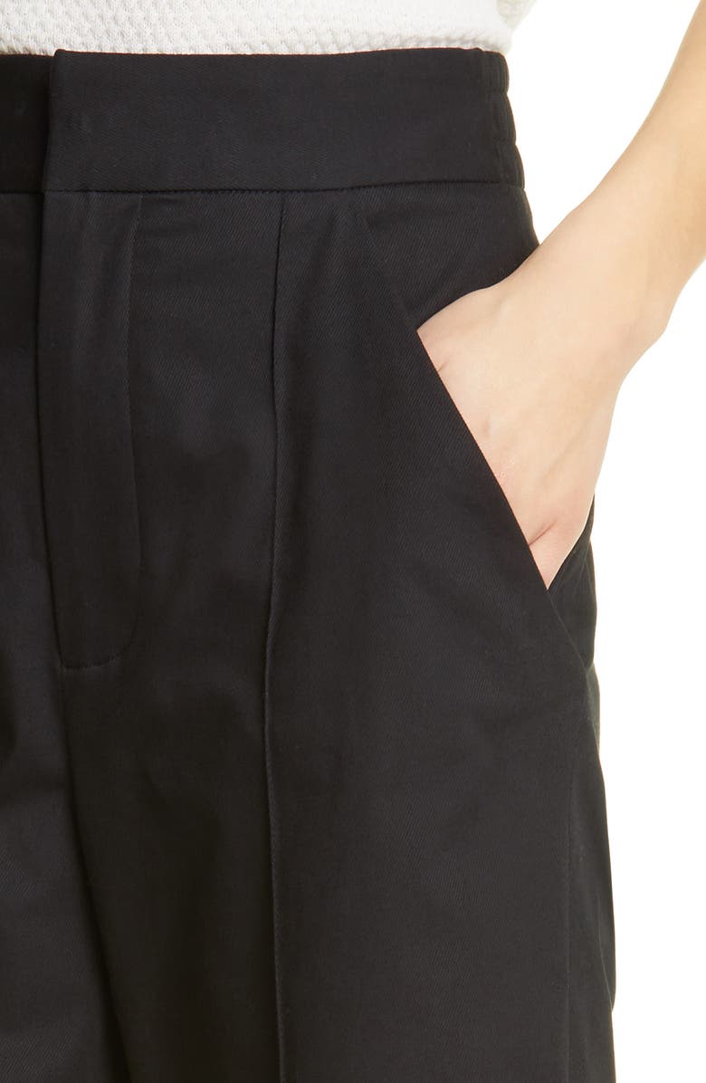 Merlette Piedra Pintuck Stretch Twill Wide Leg Ankle Pants, Alternate, color, 