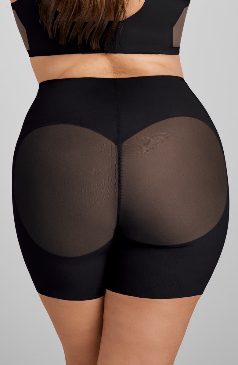 Honeylove Meshsculpt Mid Rise Shaper Shorts, Alternate, color, Vamp