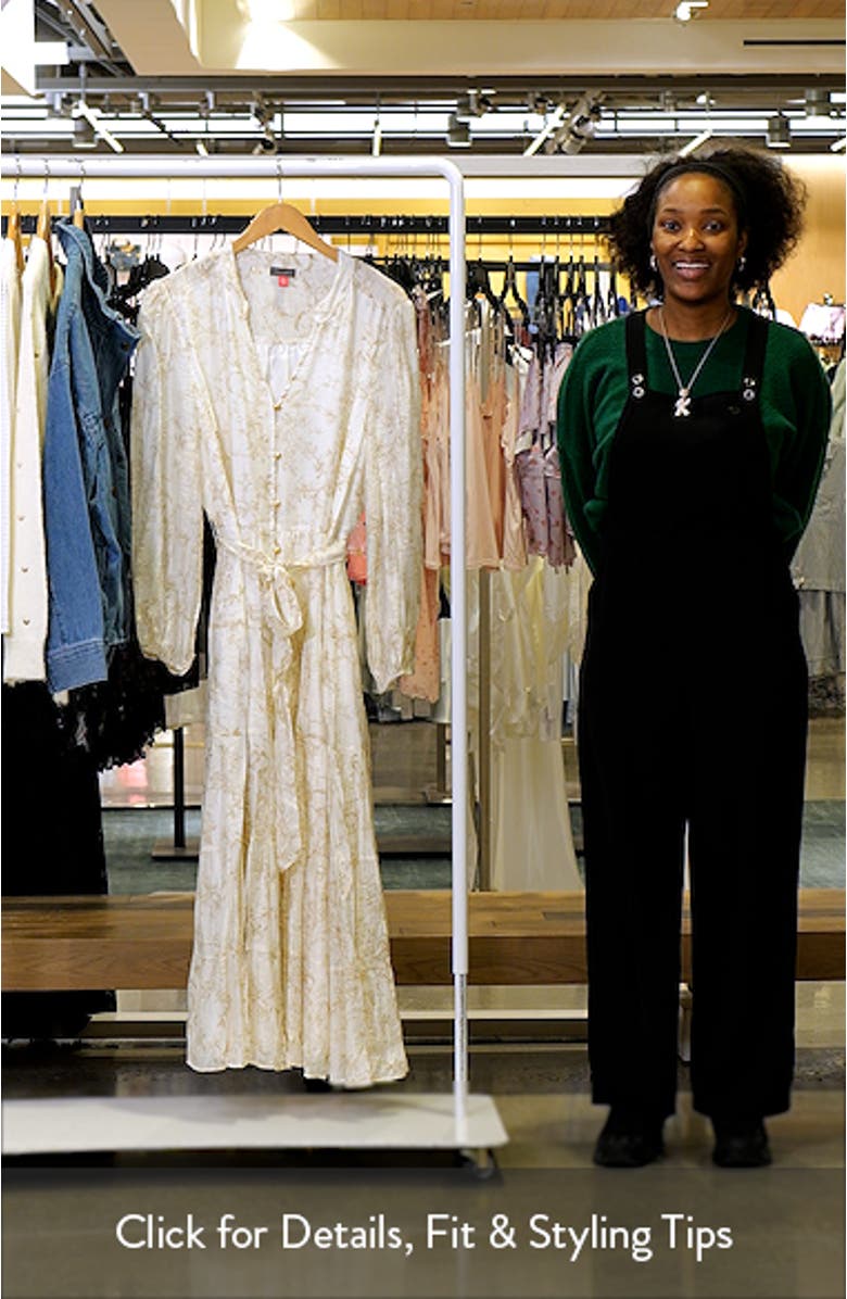 Floral Long Sleeve Tiered Shirtdress, sales video thumbnail