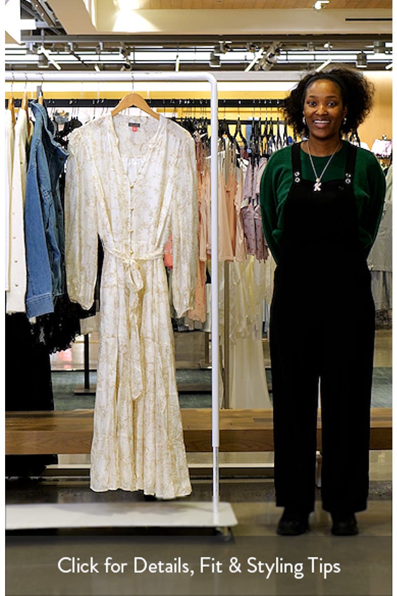 Floral Long Sleeve Tiered Shirtdress video