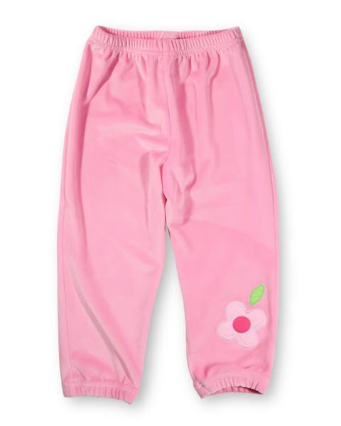 Velour Jogger Pants With Flower (Baby, Toddler)