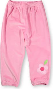 Florence Eiseman Velour Jogger Pants With Flower
