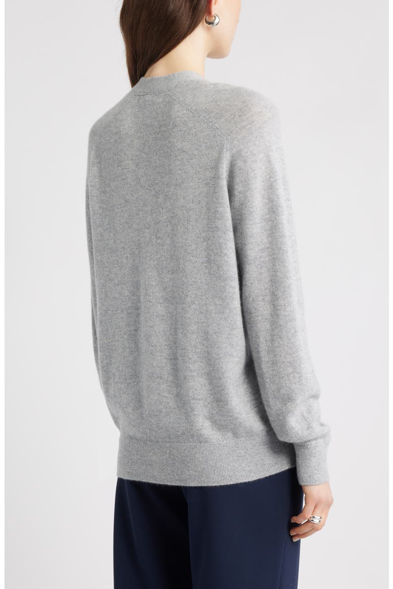 Cashmere V-Neck Cardigan, Alternate, color, GREY SILK HEATHER