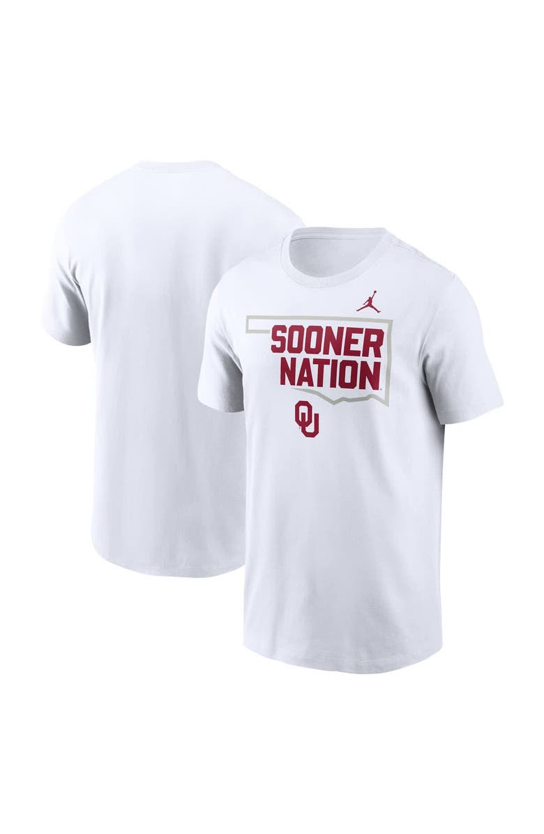 Jordan Brand Men's Jordan Brand White Oklahoma Sooners Campus Local T-Shirt, Main, color, White