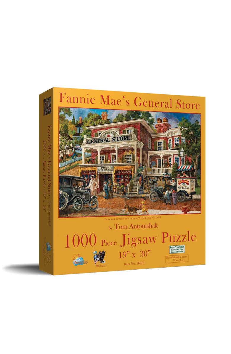 Sunsout Fannie Mae's General Store 1000 piece Jigsaw Puzzle for Adults, Main, color, Multicolor