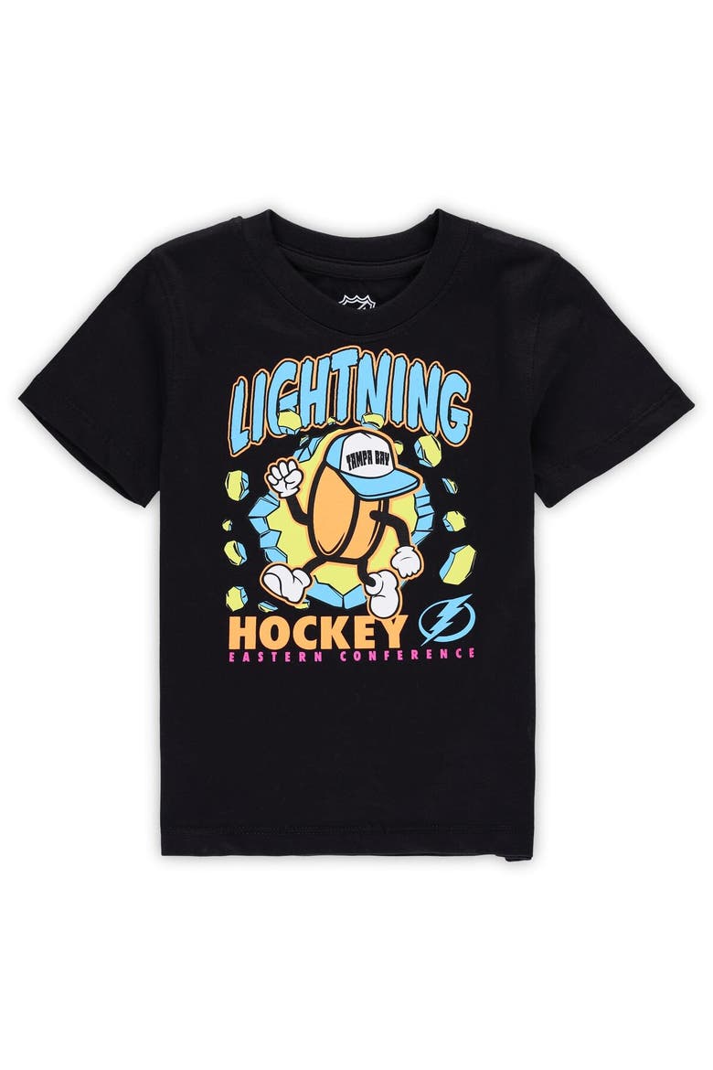 Toddler Black Tampa Bay Lightning Break Through T-Shirt, Main, color, Black