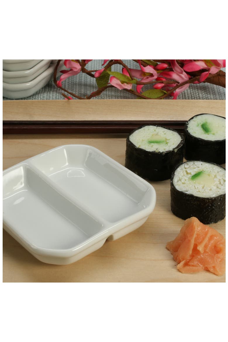 Set of 12 Asian 2-Ounce Divider Dishes, Alternate, color, WHITE