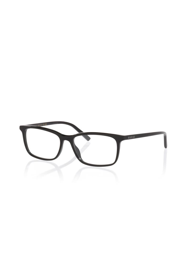 55mm Rectangle optical glasses, Main, color, Black