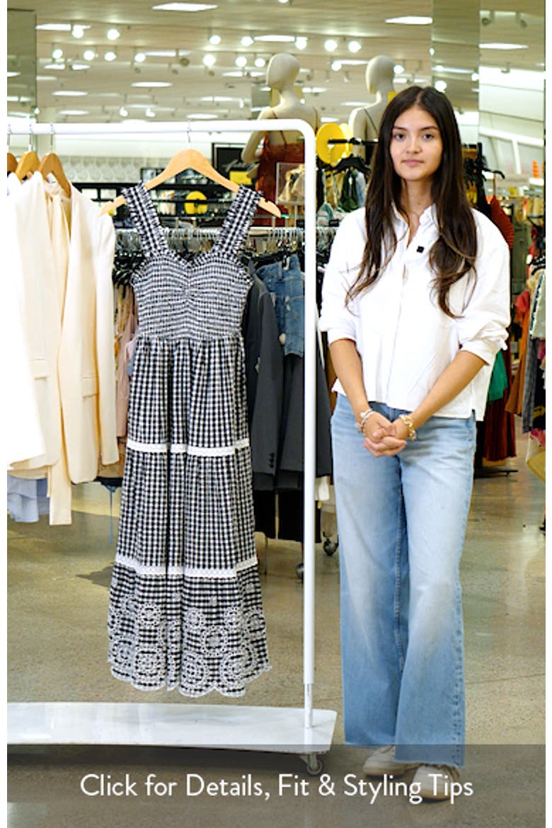 Darla Check Lace Sleeveless Maxi Dress video