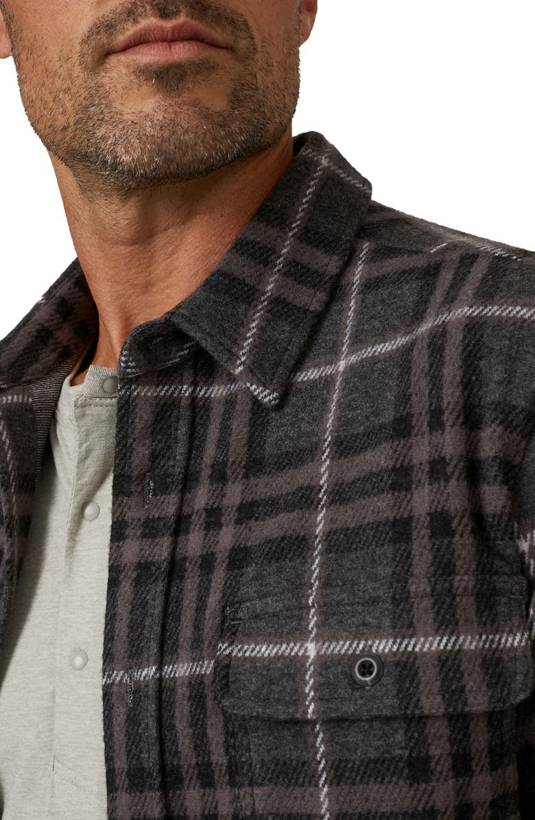 7 Diamonds Generations Plaid Button-Up Shirt, Alternate, color, Charcoal