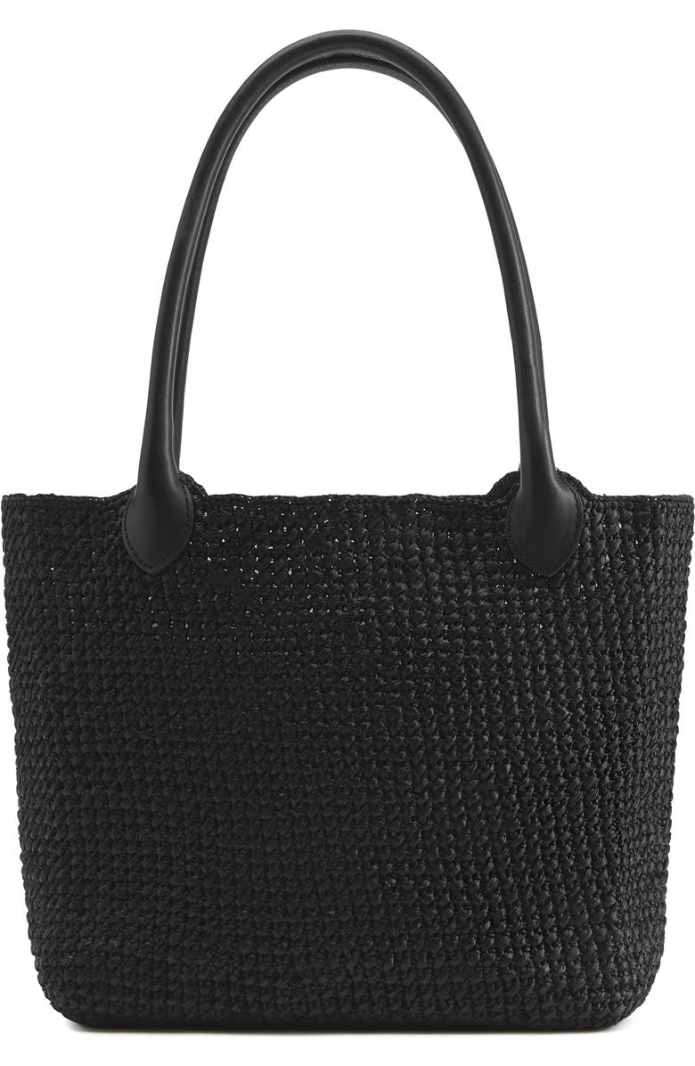 Helen Kaminski Ampara Woven Tote Bag, Main, color, Charcoal/ Black