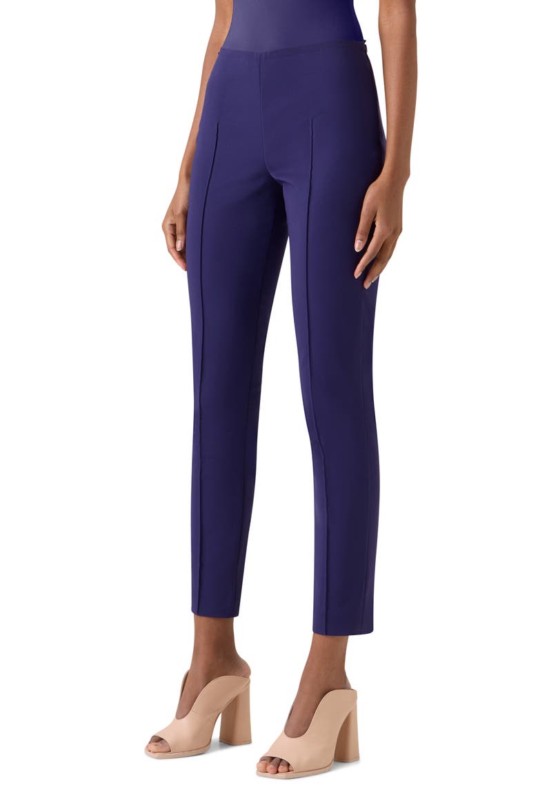 Melissa Techno Cotton Blend Crop Pants, Alternate, color, DARK PURPLE