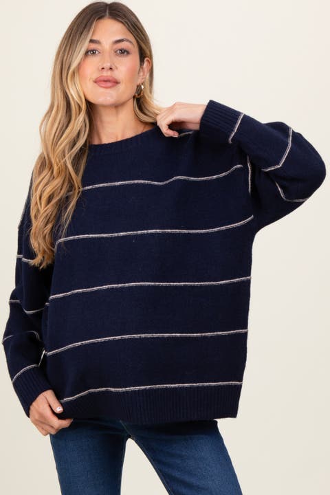 Striped Drop Shoulder Sweater