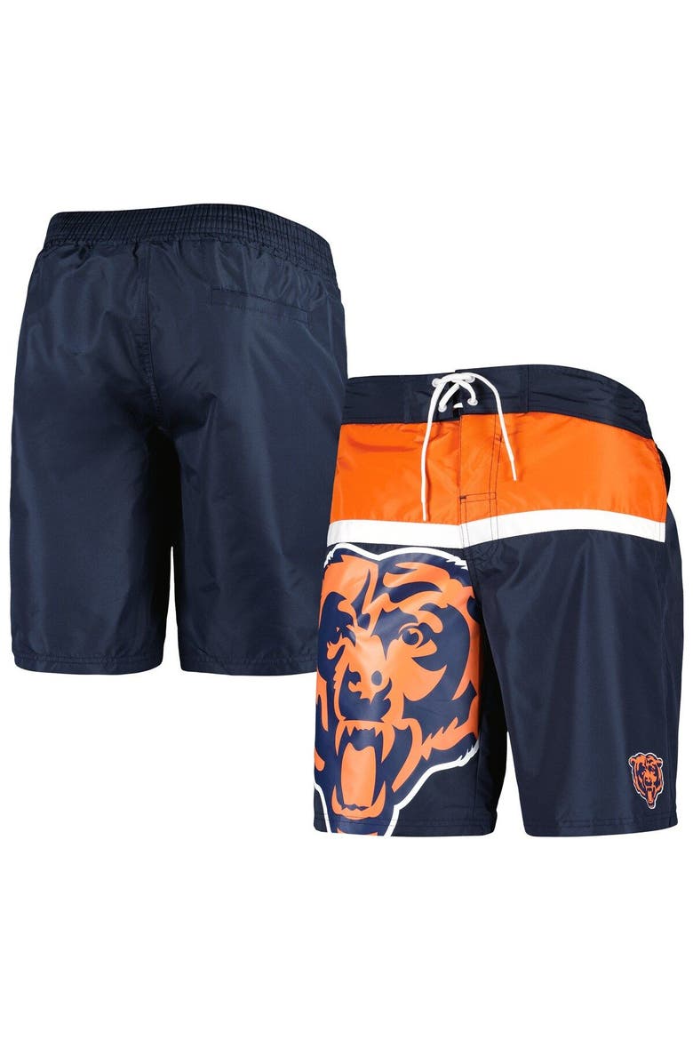 Men's G-III Sports by Carl Banks Navy Chicago Bears Sea Wind Swim Trunks, Main, color, Navy