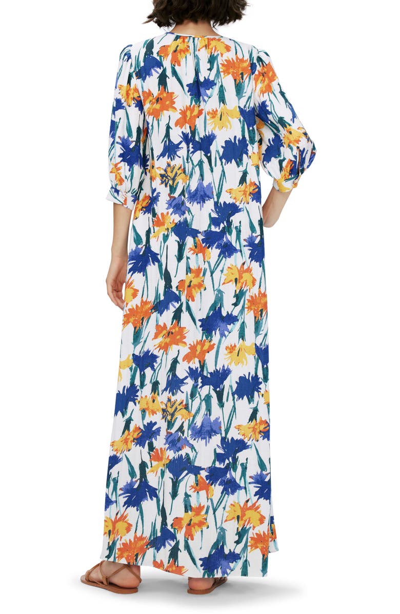 DVF Drogo Floral Print Maxi Dress, Alternate, color, 