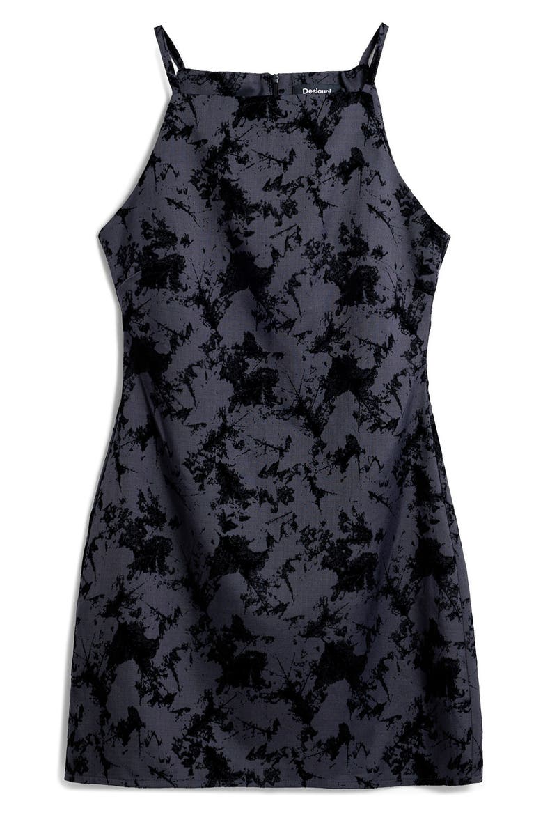 Print Minidress, Alternate, color, DARK GRAY