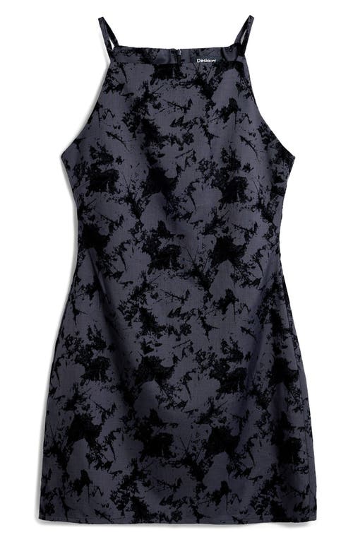 Desigual Print Minidress In Gray