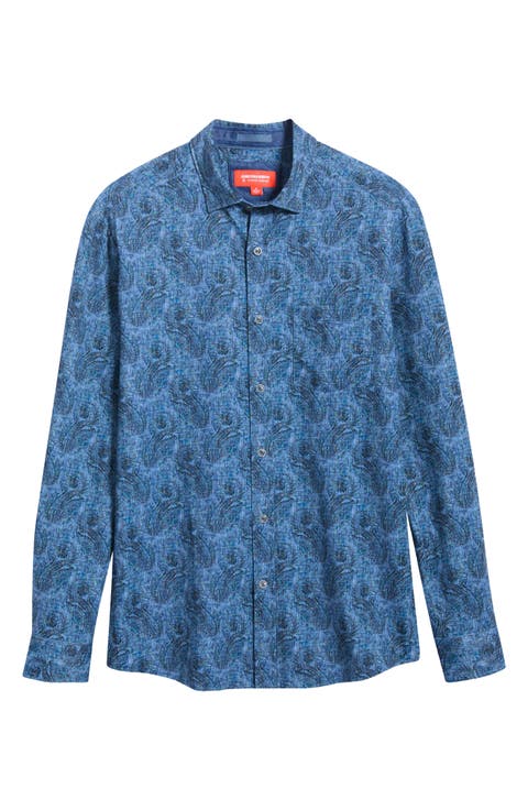 XC+™ Motion Paisley Knit Button-Up Shirt