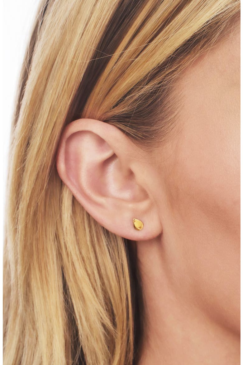 14K Gold Teardrop Stud Earring (Nordstrom Exclusive), Alternate, color, YELLOW GOLD