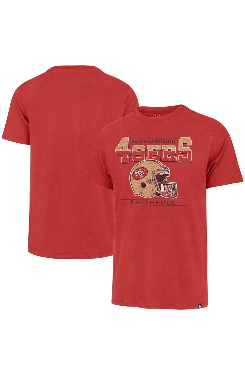 '47 Men's '47 Scarlet San Francisco 49ers Time Lock Franklin T-Shirt, Alternate, color,